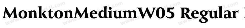 MonktonMediumW05 Regular Regular字体转换
